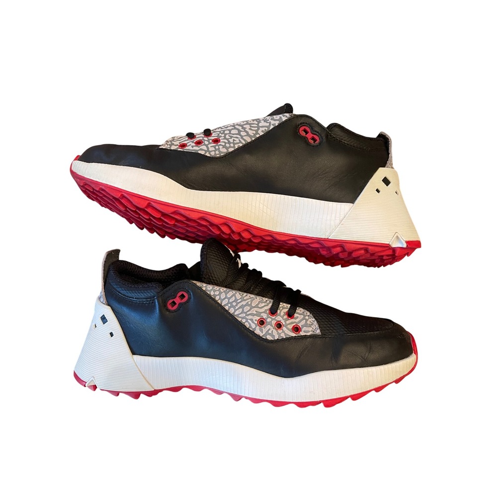 Nike Jordan ADG 2 Black Cement Golf Shoes Mens 9.5 CT7812-001 Elephant Print